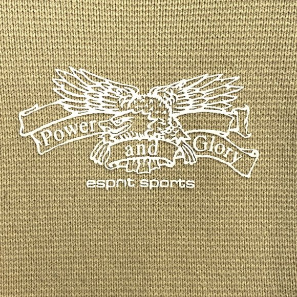 Vintage rare ESPRIT Sports Knit Turtleneck Sweater with side zipper Size M - Picture 10 of 11